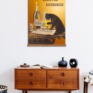 Absinthe Bourgeois-affisch, vintage 1902 fransk katt-alkoholreklam väggkonsttryck bild 4