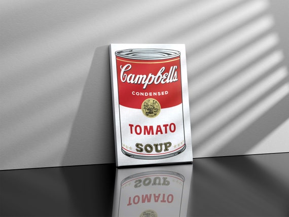 Andy Warhol Tomato Soup pop art poster, Andy Warhol Tomato Soup Print, Campbell Soup Poster, Kitchen wall decor, Warhol wall decor