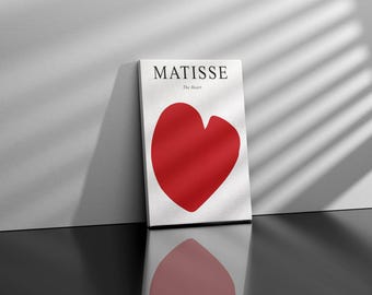 The Heart-Matisse Wall Art Print, Matisse poster, Matisse Home Decor, neutrale abstracte vintage minimalistische print, print van beroemde kunstenaar,