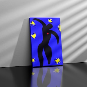 Framed Icarus Poster  Henri Matisse , Art Print, Matisse Jazz, Art Print Without Text, Blue and Yellow, Home Decor, Wall Art