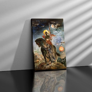 Gustave Moreau - The Parca and the Angel of Death (1890) - Drawing Photo Poster Print Art Gift Museum Gallery Giclee Bible