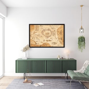 Toile suspendue, décoration murale pour salle de jeux, carte du royaume de Camelot, Merlin sur carte de la BBC, carte du roi Arthur de Camelot, carte de la ville de Camelot, carte de Merlin