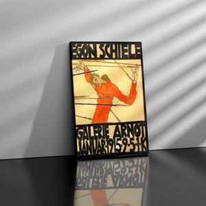 Egon Schiele Galerie Arnot Poster, Vintage Expressionist Art Print, Austrian Modern Wall Art, Museum Exhibition Reproduction