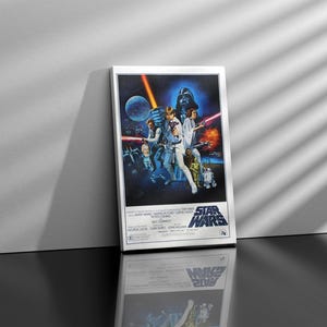 Star Wars Movie Poster 1977,Death Star, Old Movie Poster ,Star Wars Lover Gift
