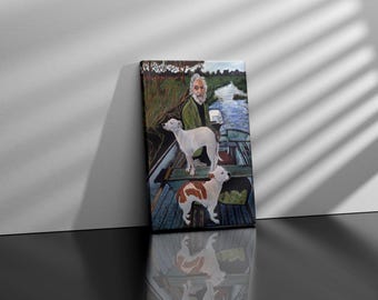 Goodfellas Dogs Ready to Hang,Goodfellas Old Man and Dogs painting poster, Good Fellas Poster Print,