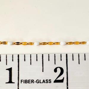 White Dapped Chain: 18k Gold Stainless Steel Permanent Jewelry By the Foot