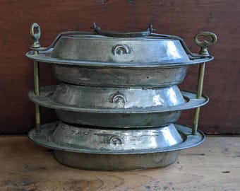 Vintage early 20th century Copper Plated Turkish Metal Lunchbox RARE