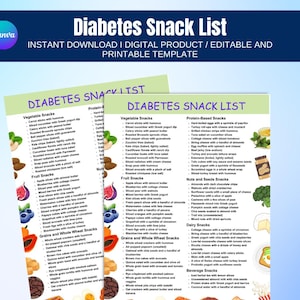 Diabetic Snacks List, Sugar Free Snacks, Diabetes Meal Ideas, Diabetes Food Chart, Diabetic Meal Prep Guide