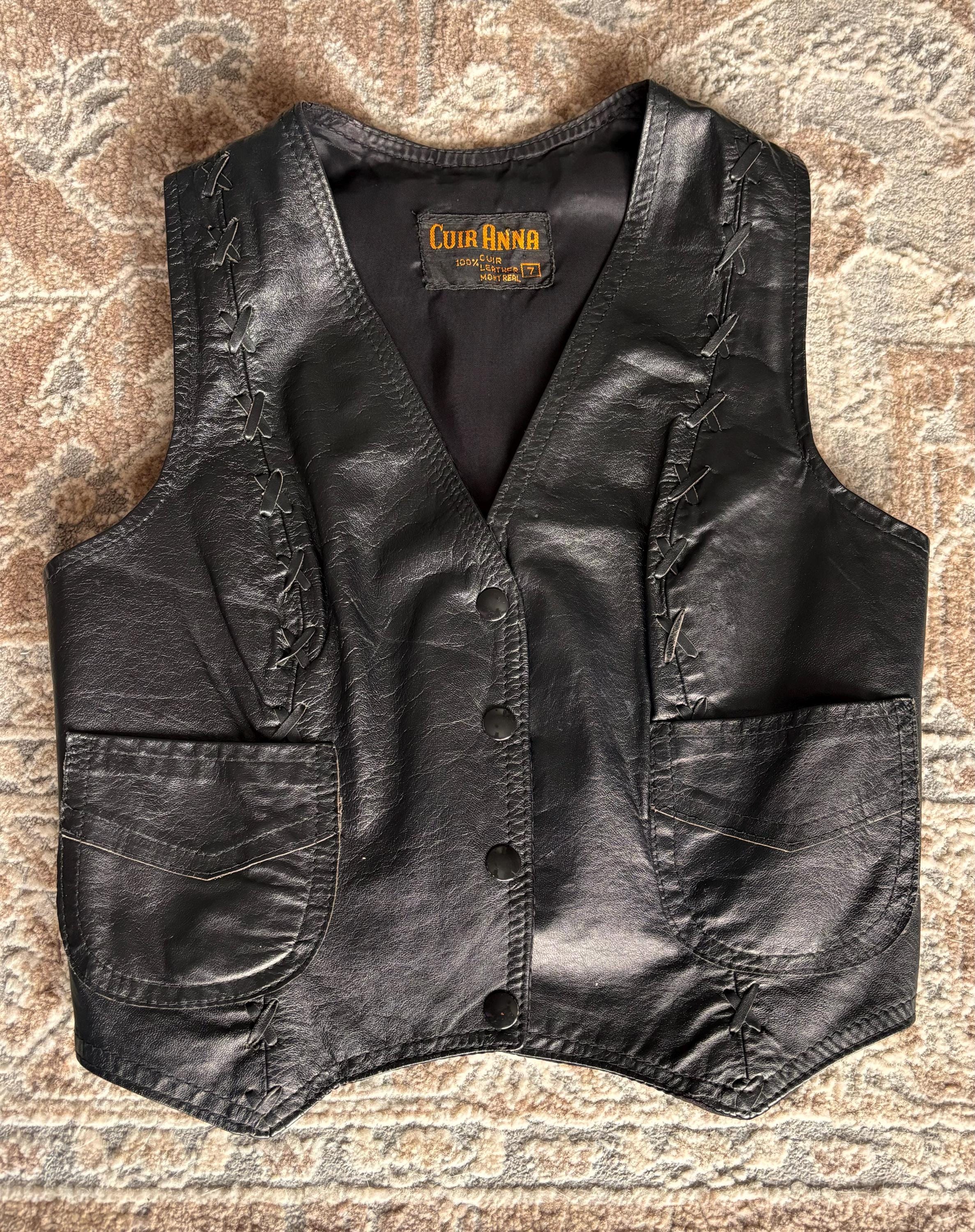 Echtes Leder Vest - Etsy Canada