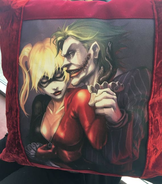 Harley Quinn Throw Pillow Etsy