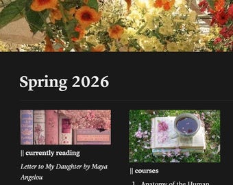 Spring Aesthetic Notion Template | Cute Digital Planner Dashboard | Soft Pastel Productivity System | All-in-One Life Organizer