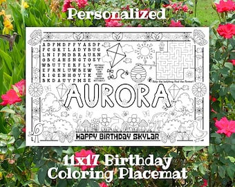 Birthday Coloring Pages, Personalized Party Favors, Classroom Games, Kids Coloring Page