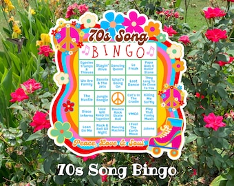 70s Song Bingo, Musical Charades, 1970s Party Games, Groovy Birthday, Retro Disco Party