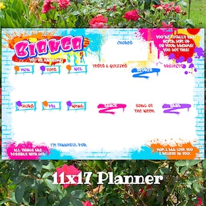 1980s Graffiti Stationery Set, Personalized Student Planner, 90s Retro Notepad, GenX Millennial Nostalgia Gifts