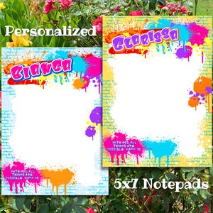 80s Personalized Graffiti Notepad, 80s Babies Birthday Gift, 90s Retro Notepad, 1980s Nostalgia, Rainbow Stationery Set, 80s School Notepad