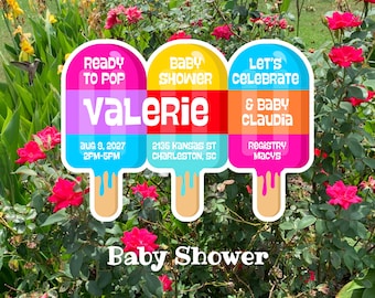 Ready To Pop Baby Shower, Popsicle Invitation, Ice Cream Baby Showers, Sprinkled With Love
