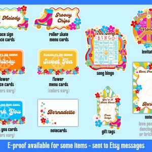 70s Song Bingo, Musical Charades, 1970s Party Games, Groovy Birthday, Retro Disco Party image 13