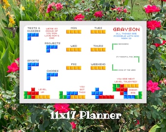 Agenda de jeu vidéo, Anniversaire de joueur, Jeux d'arcade rétro des années 80, Cadeaux d'anniversaire pour garçon, Papeterie pour garçon