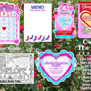 Love Song Bingo, Musical Charades, Bachelorette Games, Galentines Party Favors, Valentines Game image 2