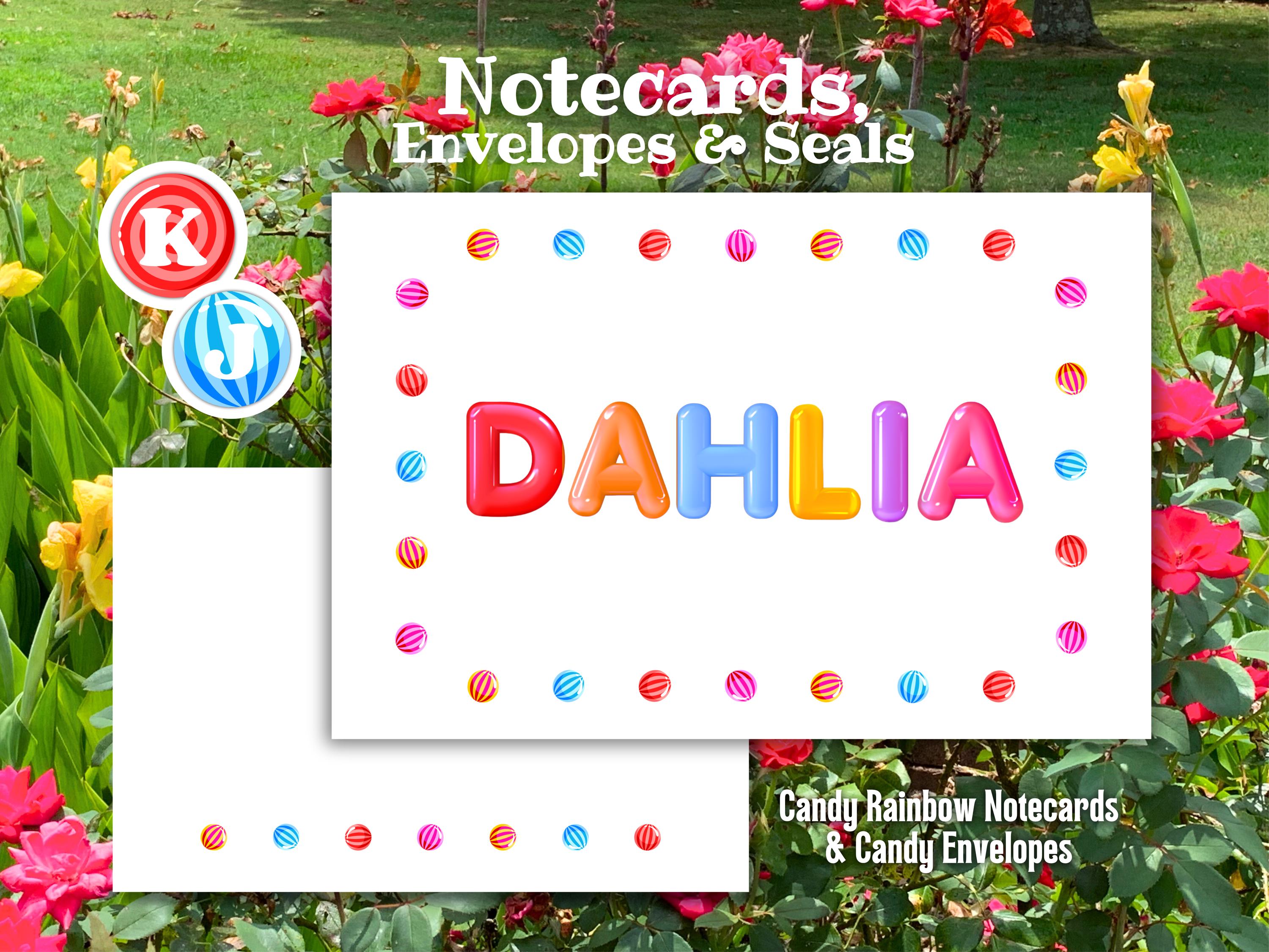 Candy Land Stationery, Personalized Rainbow Notecards, Candy Notes ...
