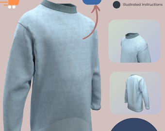 Basic Long Sleeve Children Tee Shirt PDF Sewing Pattern | Instant Download