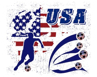 Tumbler Wrap 8.2"x9.3" USA soccer - PNG
