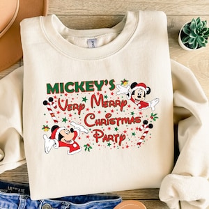 Mickey Minnie Disney Christmas On Main Street Shirt, Retro Disney Christmas Shirt, Mickey&#39;s Very Merry Christmas Party 2025 Matching