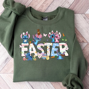 Stitch Easter Shirt, Lilo Stitch Easter Eggs Shirt,Stitch Happy Easter Shirt,Stitch and Angel Easter, Disney Easter Shirt, Stitch Easter tee