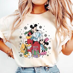 Disney Mickey and Friends Christmas Mail Shirt Disney Merry Christmas tee Mickey and Minnie Christmas Disney Trip shirt