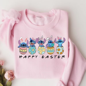 Disney Stitch Happy Easter Shirt, Disney Stitch Happy Easter Shirt, Stitch Bunny Shirt, Disney Easter Shirt, Disney Happy Easter Shirt