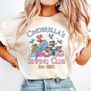Jaq & Gus Gus Shirt, Disney Cinderella's Sewing Club Shirt, Disneyland Cinderella Est 1950 Shirt, Disneyworld Trip Shirt, Disney tee image 1