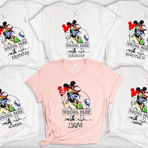 Wrong Park Shirt, Tyrannosaurus T-Shirt, Disneyland Thema Park Shirt, Disney Dinosaur Shirt, Jurassic Park Shirt,Personalized Birthday Shirt