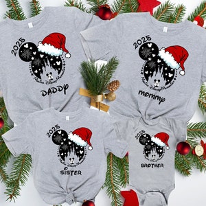 Custom Disney Family Matching Shirt, Disney Christmas Shirt, Personalized Disney Christmas Shirt, Christmas Family Shirt