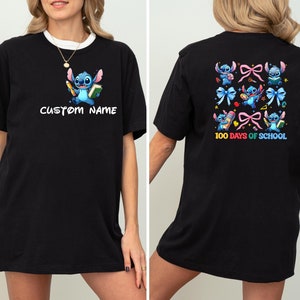 Custom Stitch Shirt,Personalized School Tee, Stitch School T-Shirt,School Name Shirt, Teacher Tee, Student Name Tee, School Sweatshirt