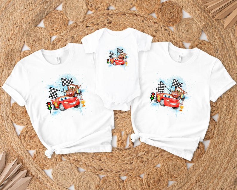 Disney Cars Birthday Shirt, Lightning McQueen Birthday Tee, Cars Family Birthday T-Shirts,Racing Series 95 Shirt, Pixar Car McQueen Shirt image 4