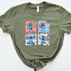 Disney Cute Stitch America 4th of July Shirt, Disney Fourth of July Sweatshirt, Disney Trip Shirt, 4th of July Tee, Independence Day Tee Bild 4