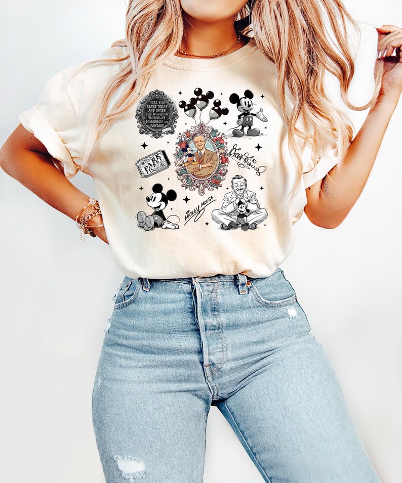 Retro Classic Mouse Holiday Theme Park Shirt, Mickey Mouse Balloons Shirt, Magic Ticket Tee, Family Vacation 2026, Walt Disney World Shirt image 1