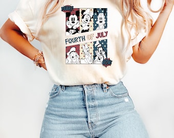 Disney Mickey and Friends Fourth Of July Shirt, 4th of July Disney Shirts, 4th of July Minnie Mickey Sweatshirt, Walt Disney Patriotic Tee