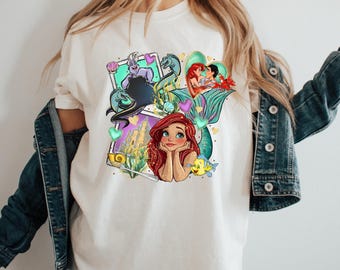 Disney Princess Ariel Shirt, Little Mermaid Shirt, Disney Girls Trip, Disney Minnie Ears Ariel Tee, Disney Princess Shirt, Ariel Mermaid