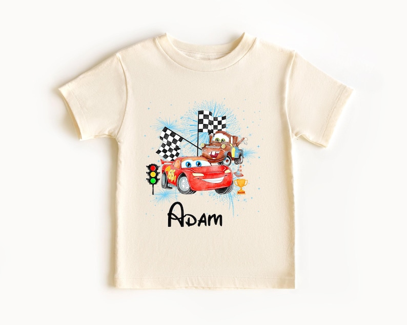 Disney Cars Birthday Shirt, Lightning McQueen Birthday Tee, Cars Family Birthday T-Shirts,Racing Series 95 Shirt, Pixar Car McQueen Shirt image 2
