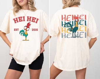 Moana Hei Hei Est 2016 Shirt, Disney Moana Hei Hei Two Sided T-shirt, Moana Movie Hei Hei Tee, Disney Group Shirt, Disneyworld Trip Tee