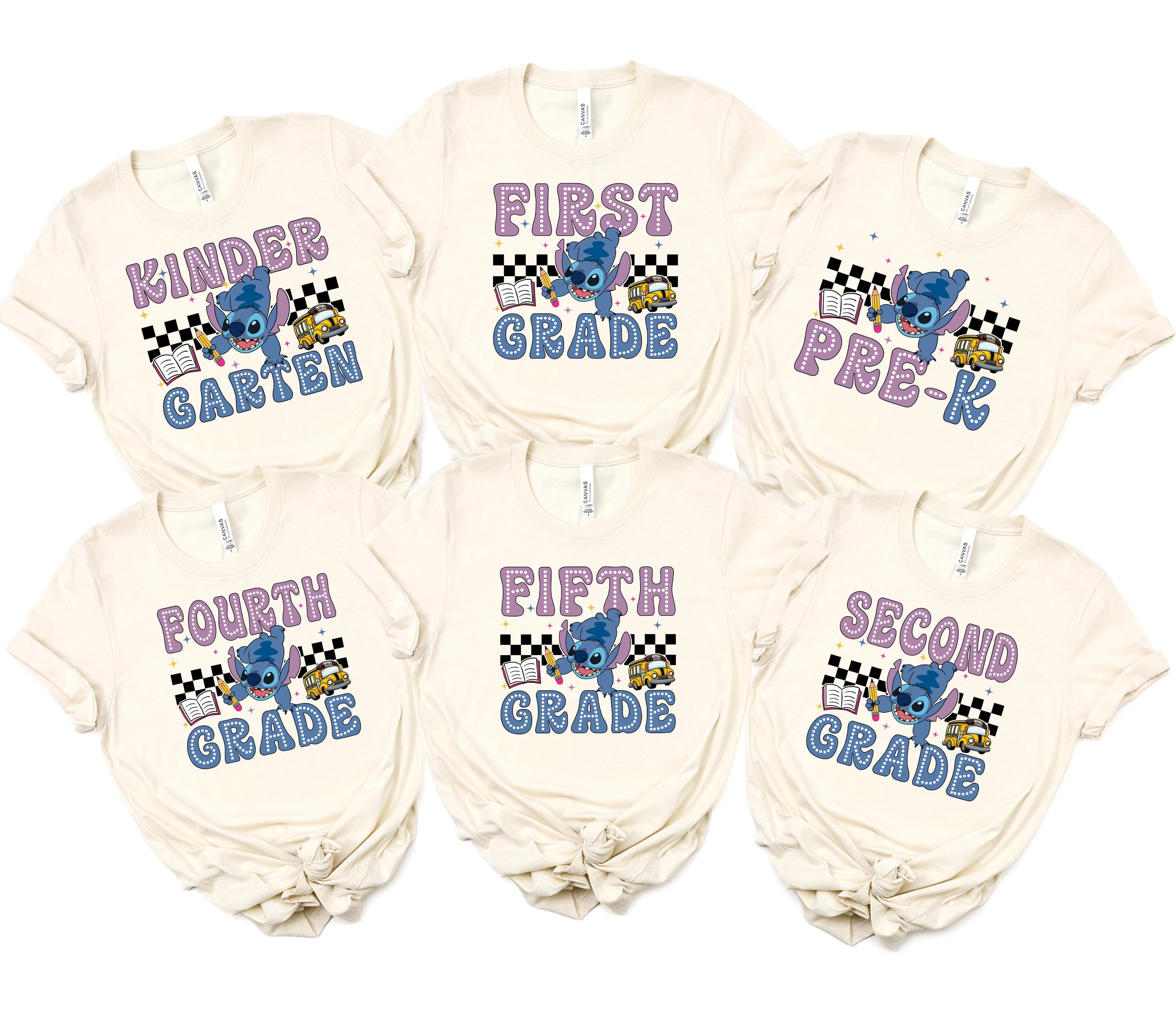 Stitch Welcome To School Shirt, Kindergarten 1st/2nd/3rd/4th/5th Grade Shirt, Team Grade Shirt, Disneyland School Shirt, Pre-K Gift Shirt