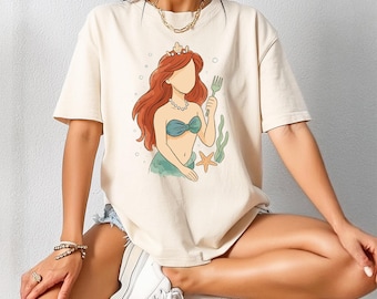 Disney Princess Ariel Shirt, Little Mermaid Shirt, Disney Girls Trip, Disney Minnie Ears Ariel Tee, Disney Princess Shirt, Ariel Mermaid