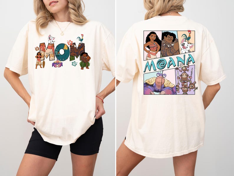 Disney Moana Mom And Dad Shirt, Princess Moana Family Matching T-Shirt, Moana Mom Tee, Maui Dad Sweatshirt, Hei Hei and Pua Family Trip Tee image 1