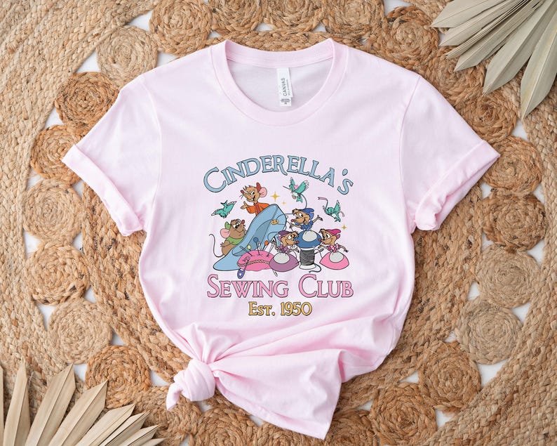 Jaq & Gus Gus Shirt, Disney Cinderella's Sewing Club Shirt, Disneyland Cinderella Est 1950 Shirt, Disneyworld Trip Shirt, Disney tee image 4