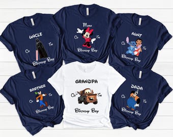 Disney Birthday Family Custom Shirt, Disney Birthday Boy Girl Tee, Disney Birthday Squad, Mickey & Friends Birthday Trip, Best Birthday Ever