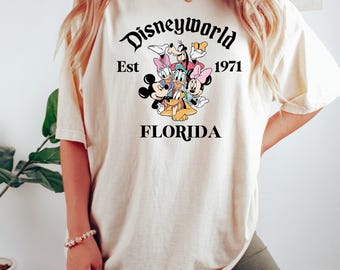 Retro Disneyworld Florida Shirt, Disneyworld Est 1971 Shirt, Disney Vacation Shirt, Mickey And Friends Shirt, Retro Walt Disney Shirt