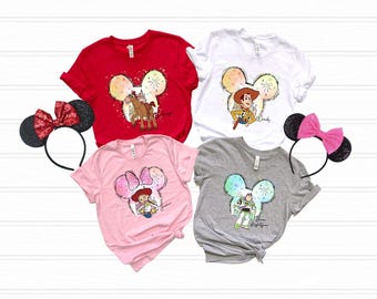 Disney Custom Toy Story Characters Shirt, Disney Toy Story Mickey Minnie Ears Castle Shirt Gift, Disneyland Trip Sweatshirt, Disneyworld Tee