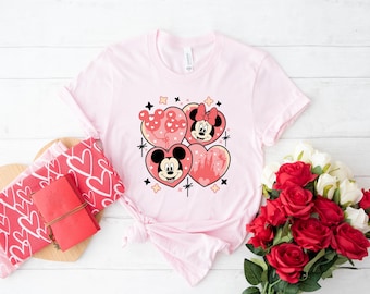 Valentine's Day Disney Sweatshirt for Her, Disney T-shirt for Valentines Day, Valentines Day Tshirt for Disneyland, Disney Valentine Day Tee