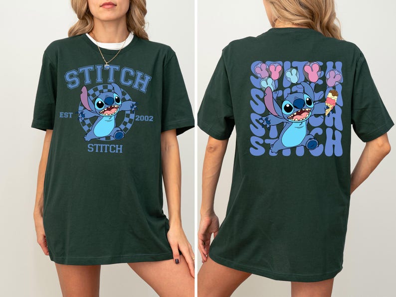 Disney Stitch Est. 2002 Shirt, Stitch T Shirt, Cute Stitch Shirt, Disney Shirt, Stitch Snacks Shirt, Stitch Disneyland Shirt image 1